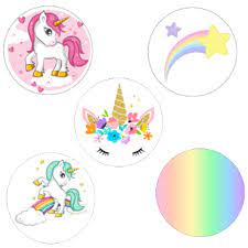 Instant access to the template. Pastel Unicorn Cupcake Toppers 15 X 2