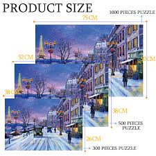 A delightful 1000 piece jigsaw puzzle with an assembled size of 27 x 19 depicting rural life. Landscape Painting Jigsaw Puzzles 300 500 1000 Pieces Wooden Puzzles For Adults Winter Paris 1000 Pieces Puzzle Games Kids Toys Buy At The Price Of 18 30 In Aliexpress Com Imall Com