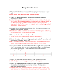 Check spelling or type a new query. Mendelian Genetics Worksheet Answers