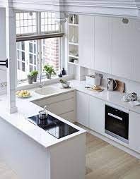 51 Lovely Kitchen Designs With A Touch Of Wood Small Modern Kitchens Small Modern Kitchen Design Modern Kitchen