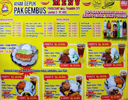 Tapi bila aku buat live hangpa tak mahu tengok live aku. Menu Ayam Gepuk Pak Gembus Thamrin City Thamrin City Jakarta Pusat Kuliner Traveloka