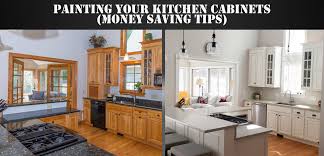 Refinish kitchen cabinets without stripping. Painting Ugly Cabinets White Money Saving Tips Sipping Shopping