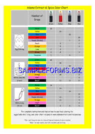 Cookie Icing Color Mixing Chart Pdf Free 2 Pages