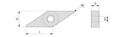 Negative rake 17.5 defree side cutting edge angle accepts these 35 degree diamond insert: Tungaloy Cutting Tools Metal Working Tools External Turning Vnmg 11