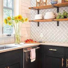 Or if you want to buy peel & stick backsplash tile of a different kind, you can remove filters from the breadcrumbs at the top of the page. Yellow Mosaic Kitchen Backsplash Design Ideas