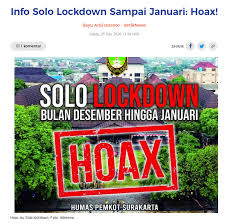 Pemerintah diminta mengutamakan keselamatan warganya. Salah Pemerintah Kota Surakarta Menetapkan Lockdown Per 10 Desember 20 Januari 2021 Hoax Buster Covid19 Go Id