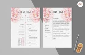 Elegant Floral 2 Page Cv And Cover Letter Template By Emaholic Templates Thehungryjpeg Com