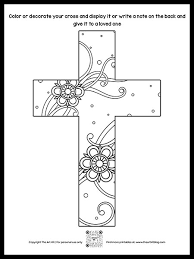 These beautiful cross coloring pages are perfect for children, teens, or adults! Free Printable Cross Coloring Page With Flowers The Art Kit