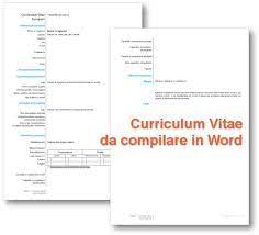 Modello curriculum vitae in formato europeo da scaricare in formato pdf e compilare: Curriculum 2021 Da Compilare In Word Gratis Curriculum Vincente