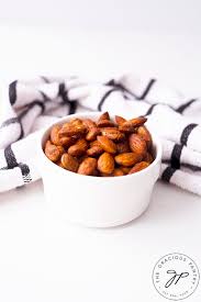 This almond butter recipe requires one simple ingredient and a bit of patience. Spicy Roasted Almonds Low Carb Snack The Gracious Pantry
