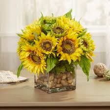 6 bundles artificial flowers outdoor fake flowers for decoration uv resistant no fade faux plastic plants garden porch window box décor (yellow) 4.5 out of 5 stars 4,256 $10.99 $ 10. Farmhouse Rustic Yellow Faux Flowers Birch Lane