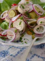 Wiesn Special Radi Weisswurst Salat Stilettos Sprouts Wiesn Essen Weisswurst Rezept Oktoberfest Essen