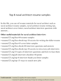 top 8 naval architect resume samples