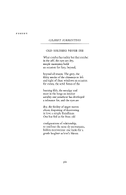 Old Soldiers Never Die By Gilbert Sorrentino Poetry Magazine