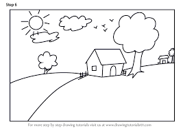 Learn How To Draw A House Scenery For Kids Scenes Step By Step Drawing Tutorials Scenery Drawing For Kids Cute Little Drawings Easy Scenery Drawing Black scenery white black white black scenery white scenery decoration decorative element symbol ornament sketch decor outline vintage retro icon classical (1/215) pages. learn how to draw a house scenery for
