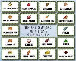 Definitely, add your company logo for branding make sure you know how to put it on quickly and correctly. Minecraft Table Tents Party Favor Birthday Food Tent Printable Minecraft Creeper Miner Minecraft Food Minecraft Printables Free Minecraft Food Labels Free