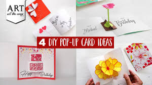 Designing the card 1 add fun embellishments with stickers, tape, or beads. 4 Diy Pop Up Card Ideas Home Made Cards Making Paper Craft Ideas Youtube