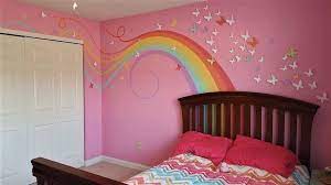 40 Pretty Girls Bedroom Paint Ideas And Colors To Wake Up In A Sparkling Surrounding Girls Rainbow Bedroom Girls Bedroom Paint Little Girl Rooms