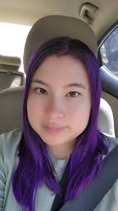 How to achieve purple hair color with black roots?