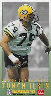 A section of a mural dedicated to pittsburgh football broadcasters at heinz field featuring tunch ilkin, bill hillgrove and craig wolfley, . Tunch Ilkin Gallery Trading Card Database