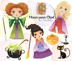 Hocus Pocus Characters Clipart Instant Download Png File 300 Dpi Hocus Pocus Characters Halloween Clipart Clip Art