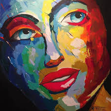 Mrs C Reproduction 100x100cm Face Color Colorful Colorfulfaces Interiordesign Interior Art Acrylicart Acrylicpainting Pictureoftheday Painti