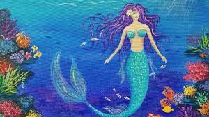 Buy original art worry free with our 7 day money back guarantee. Learn How To Paint A Beautiful Mermaid In An Underwater Coral Reef With Tropical Fish Amp Sea Life Eas Mermaid Painting Watercolor Mermaid Painting Tutorial