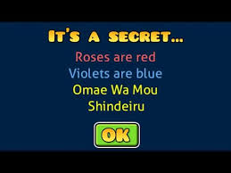 Roses Are Red Violets Are Blue Omae Wa Mou Shindeiru Geometry Dash Top4 Fun Fact In Geometry Dash Subzero 8 Memerubrub Youtube
