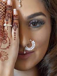 Diamond Nose Ring In 2021 Diamond Nose Ring Nose Piercing Jewelry Nose Jewels