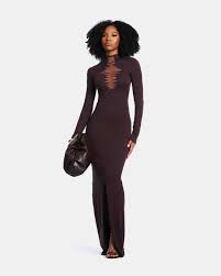 Raven Knit Dress Eggplant Light-Med Mesh / 2XL