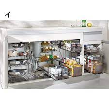 通販のディノス オンラインショップ 狭いキッチン レイアウト キッチン 収納 シンク下 シンク下