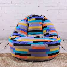 Pin On Striped Multicolored Adult Lounger Beanbag Chair Cover