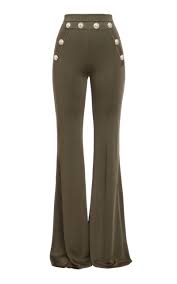 Balmain Pants Button Trim Flared Crepe Trousers Balmain Pants Balmain Sweater Balmain Leather Jacket