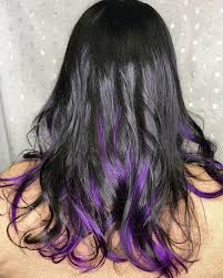 You can't not purple anyway. Damage Free Fun Hair Purple Hair Streaks Blue Ombre Hair Hair Color Spray
