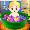 The baby has been playing all day and got really dirty! Bathing Games