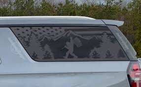 Fits 2021-2025 Chevy Suburban Rear Side Window Sasquatch Bigfoot Distressed  American Flag Mountain Tree Outdoor Decal Sticker - Etsy