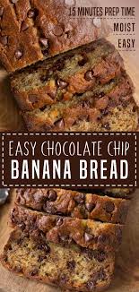 Easy Chocolate Chip Banana Bread In 2020 Chocolate Chip Banana Bread Recipe Chocolate Chip Banana Bread Chocolate Banana Bread