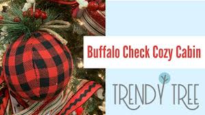 Christmas decorative red black buffalo plaid bows/ set 10 bows/ christmas treat bag bows/ christmas decor bows/ christmas tree bows Red Black Buffalo Check Cozy Cabin Christmas Tree Decorations Youtube