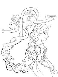 Rapunzel is an old german fairy tale from the 1700's and picked up by the brothers grimm. Two Children Are Styling Hair Rapunzel Coloring Pages Princess Coloring Pages Tangled Coloring Pages Disney Coloring Sheets Disney Princess Coloring Pages