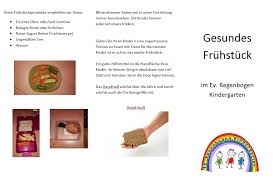In einer gruppe von gleichaltrigen müssen sie sich frühkindliche erziehung ist die förderung, die ein kind vor schulbeginn erhält. Flyer Gesundes Fruhstuck Ev Regenbogen Kindergarten
