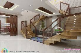 Posh Living Room Interior Stairs Design Interior Kerala House Design Living Room Interior