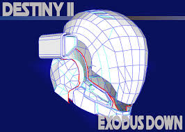 Titan Exodus Down Helmet From Destiny 2 Cosplay Pepakura Etsy Destiny Destiny Cosplay Pepakura