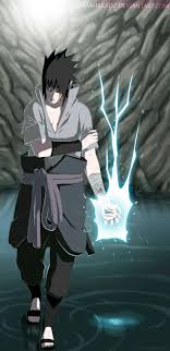 Cool Sasuke Mode Seni Anime Kartun Karakter Animasi