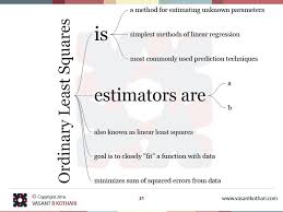 Ols Also Known As Linear Least Squares Ols Is A Method For Estimating Unknown Parameters Ols Is Simplest Met Data Science Research Methods Statistical Analysis