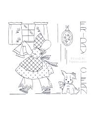 Little Susan Days Of The Week Motifs 1950s Tipnut Com Vintage Embroidery Embroidery Patterns Vintage Redwork Embroidery