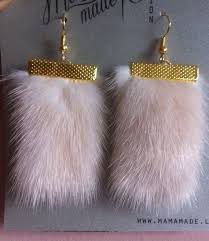 как почистить золотые украшения с камнями в домашних условиях Creamy Mink Fur Earrings For Every Day By Mamamadelt On Etsy Fabric Jewelry Fur Accessories Textile Jewelry