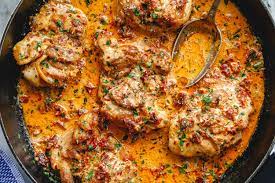 Leave the dried tomatoes at the room temperature to cool for about twenty to thirty minutes. Skillet Chicken Thighs Recipe In Sundried Tomato Parmesan Cream Sauce Best Chicken Recipe Eatwell101