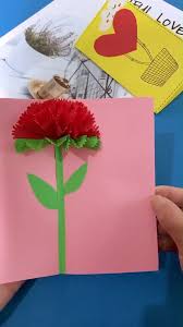 Diy Paper Flower Greeting Card Video In 2020 Paper Flowers Paper Flowers Craft Paper Crafts