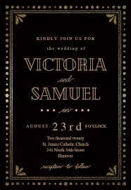 Black And Gold Wedding Invitations Templates Gold Black Wedding Invitation Template Free Greetings Island Black And Gold Invitations Black Wedding Invitations Wedding Invitation Templates