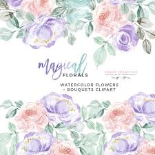 Choose from contactless same day delivery, drive up and more. Watercolor Flowers Clipart Png With Transparent Background Purple Pink Pastel Floral Graphics
